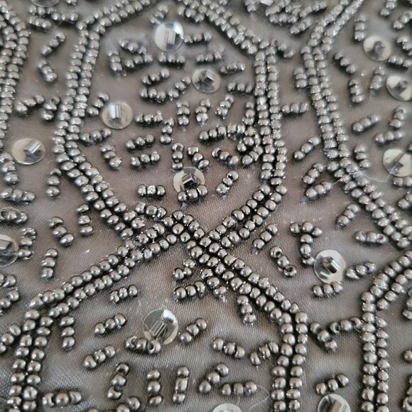 Glam  It Up With This Hillard & Hanson Black Beaded Evening Bag NWT! - Picture 10 of 12